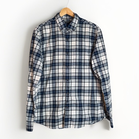 Banana Republic Other - Banana Republic Men's Plaid Button Down Lux Flannel Shirt Size Medium Slim Fit